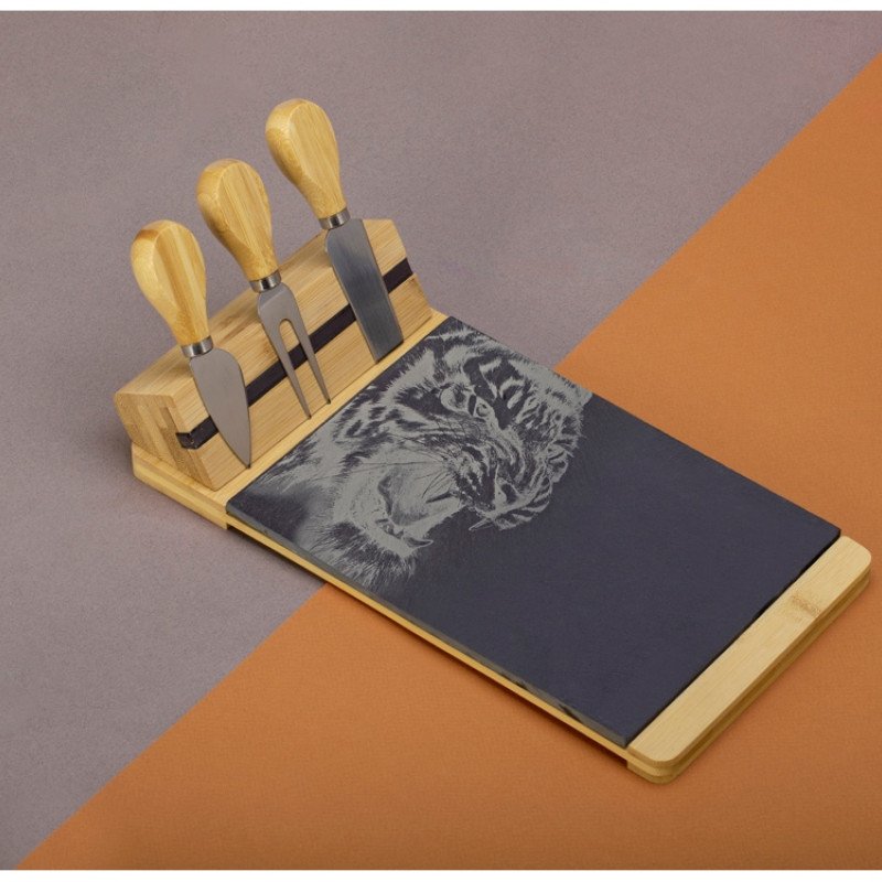 Набор для сыра из сланцевой доски и ножей Bamboo collection "Taleggio"