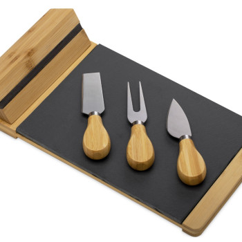 Набор для сыра из сланцевой доски и ножей Bamboo collection "Taleggio"