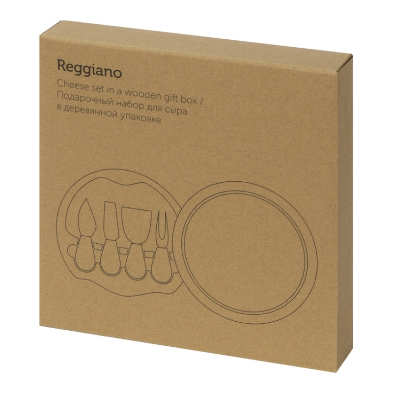 Подарочный набор для сыра в деревянной упаковке "Reggiano"