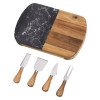 Набор для сыра в подарочной коробке из акации и мрамора "Date"