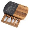 Набор для сыра в подарочной коробке из акации и мрамора "Date"