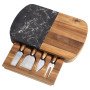 Набор для сыра в подарочной коробке из акации и мрамора "Date"