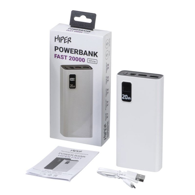 Портативный внешний аккумулятор FAST 20000 White