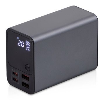 Внешний аккумулятор для ноутбуков «EpIQ», 100 Вт, 30000 mAh, темно-серый