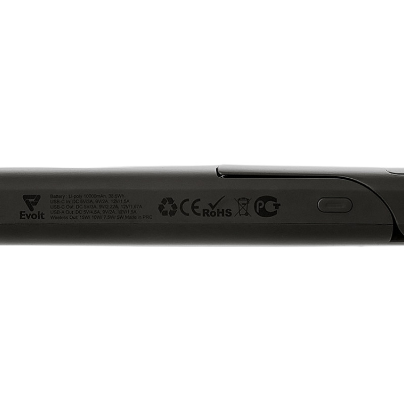 Беспроводной внешний аккумулятор с подсветкой лого и подставкой «Magflash», 10000 мАч, 15 Вт, черный