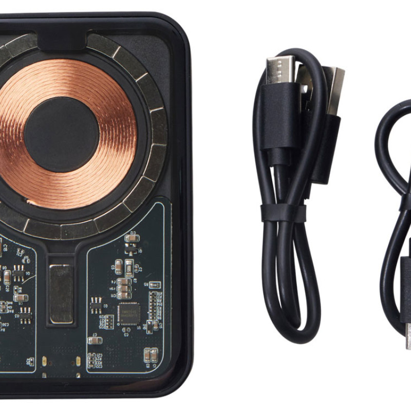 Беспроводной магнитный внешний аккумулятор с QC\PD «MagnifIQ», 10000 мАч, 15 Вт, черный