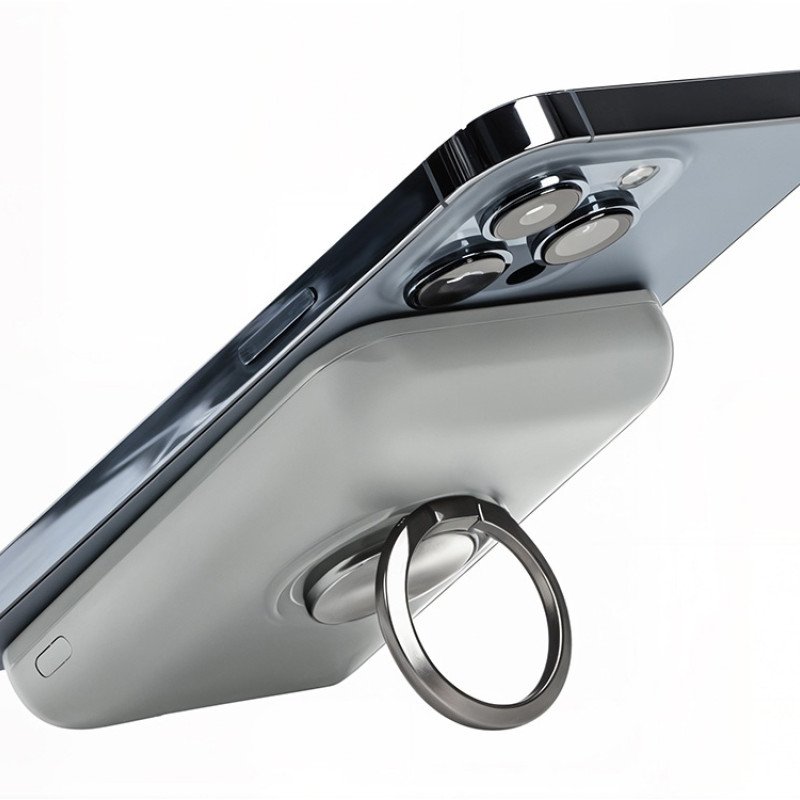 Магнитный беспроводной внешний аккумулятор "MagnetIQ", 5000 mah, 10 W, серый Cool gray 7C