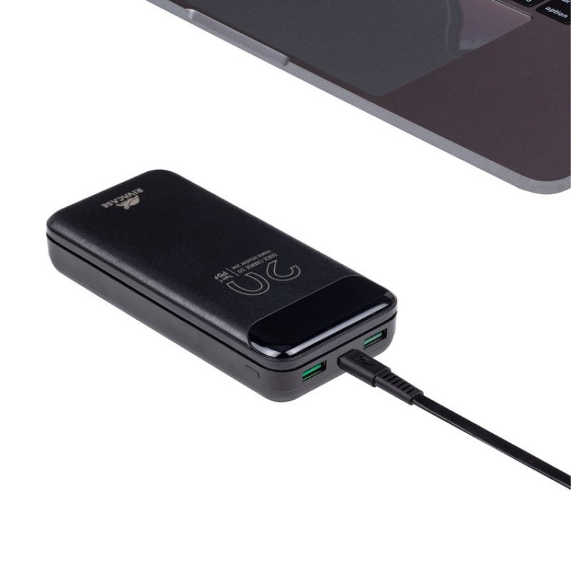 RIVACASE VA2582 (20 000mAh), QC/PD 22.5W внешний аккумулятор с дисплеем, черный /24