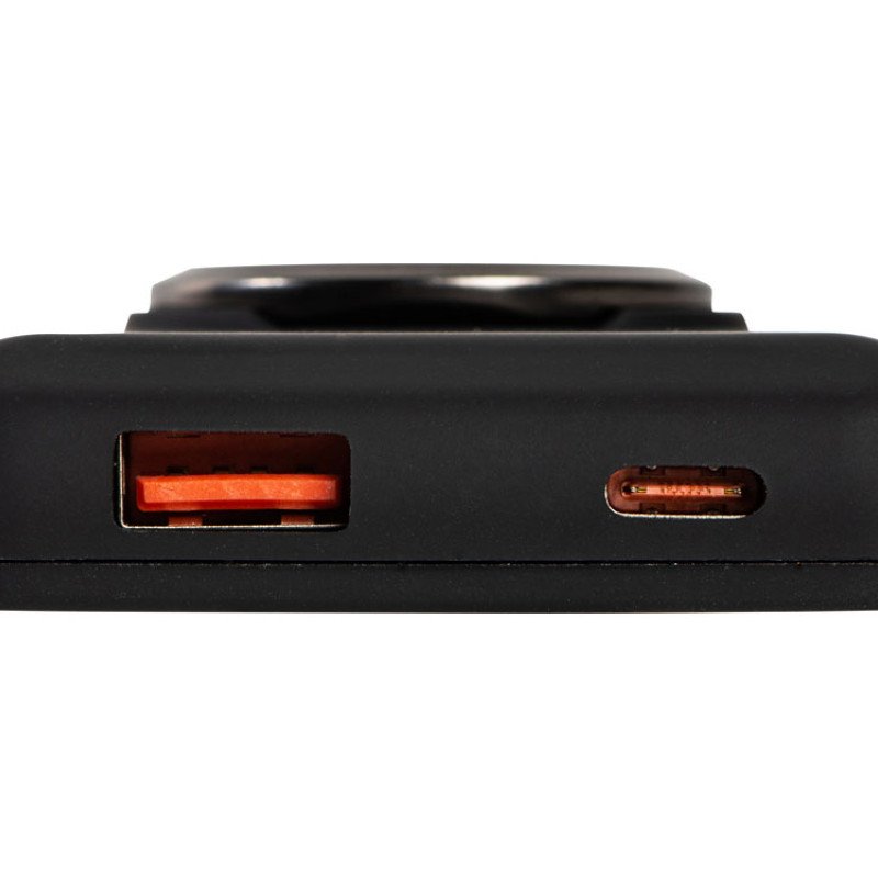 Магнитный беспроводной внешний аккумулятор "MagnetIQ", 5000 mah, 10 W, черный