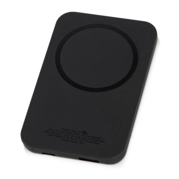 Магнитный беспроводной внешний аккумулятор "MagnetIQ", 5000 mah, 10 W, черный (Р)