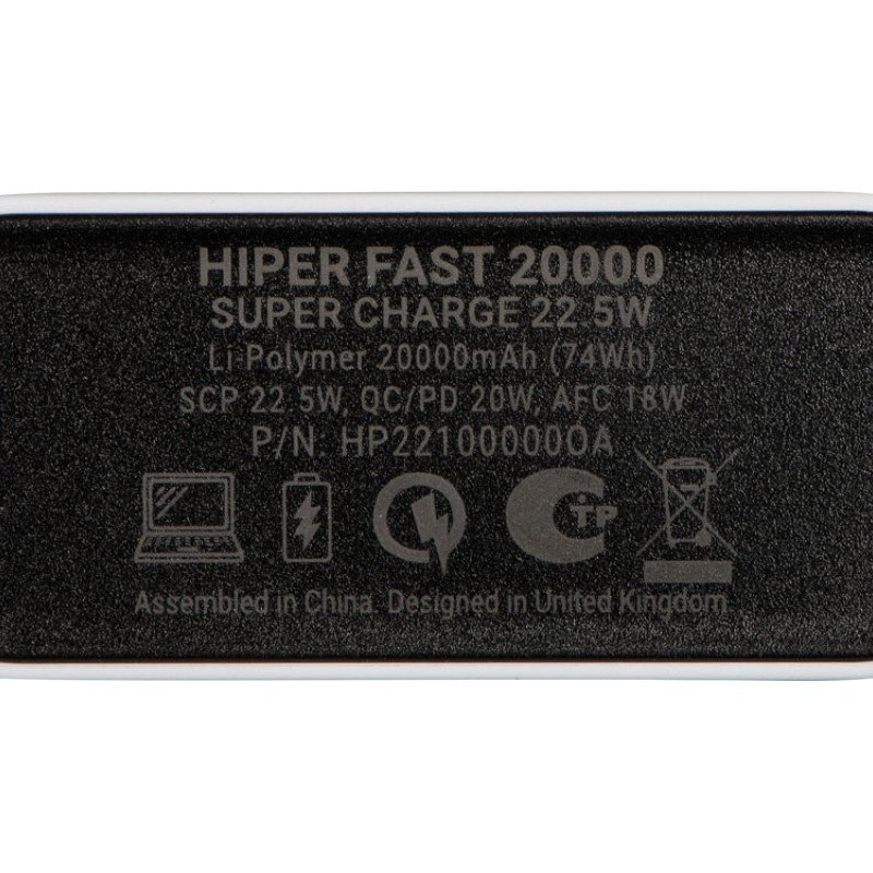 Портативный внешний аккумулятор FAST 20000 White