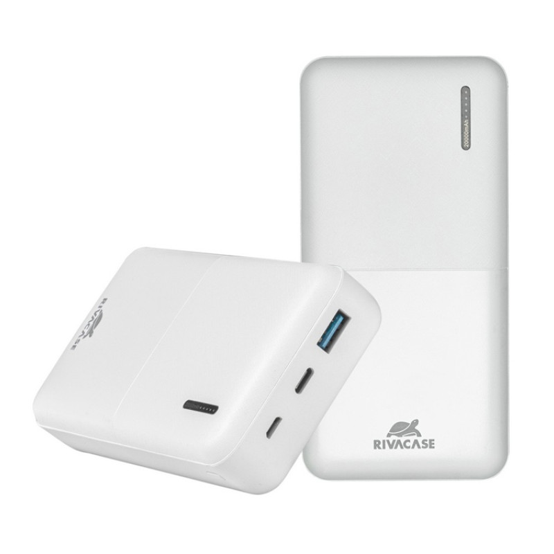 RIVACASE VA2571 (20000 мАч) QC/PD внешний аккумулятор, белый 12/24 RIVACASE VA2571 (20000 мАч) QC/PD внешний аккумулятор, белый 12/24