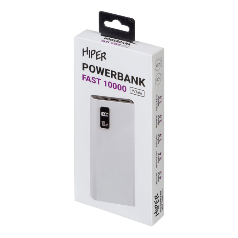 Портативный внешний аккумулятор FAST 10000 White (Р)