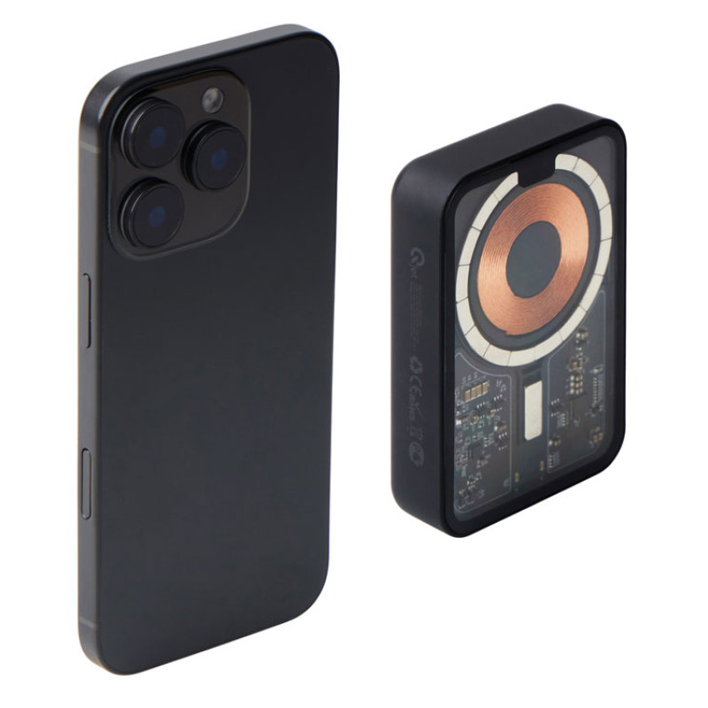 Беспроводной магнитный внешний аккумулятор с QC\PD «MagnifIQ», 10000 мАч, 15 Вт, черный