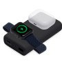 Внешний беспроводной аккумулятор 2-в-1 с функцией зарядки Apple Watch, QC/PD «AtomIQ», 10000 мАч, черный