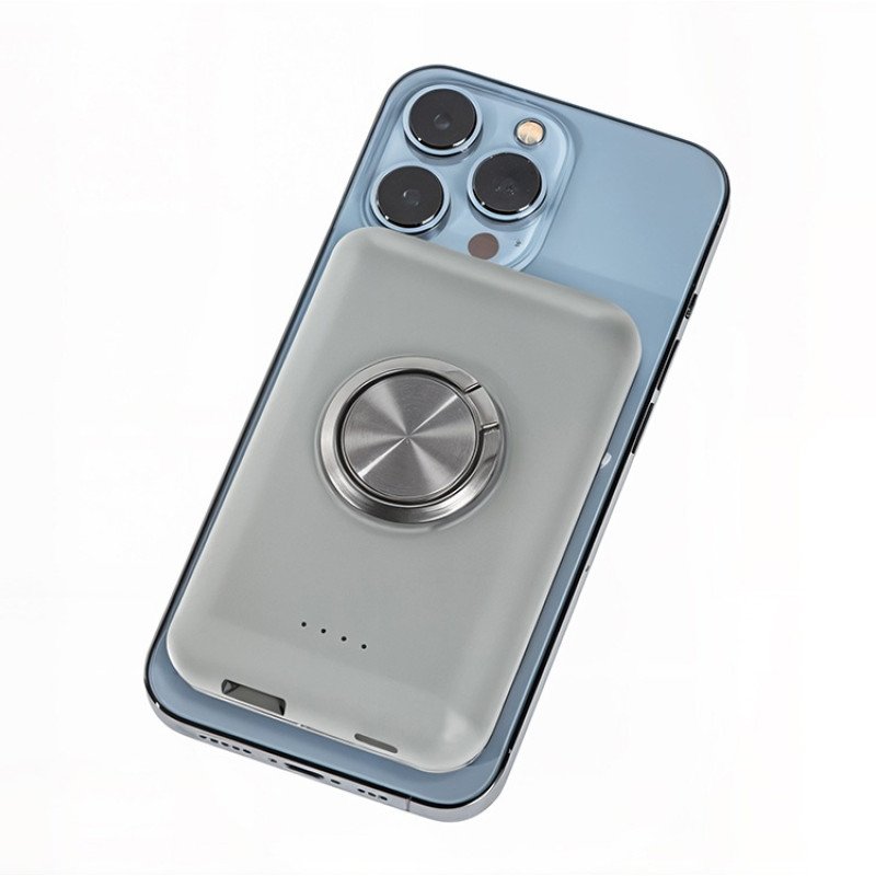 Магнитный беспроводной внешний аккумулятор "MagnetIQ", 5000 mah, 10 W, серый Cool gray 7C