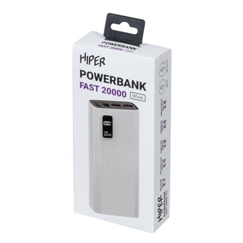 Портативный внешний аккумулятор FAST 20000 White