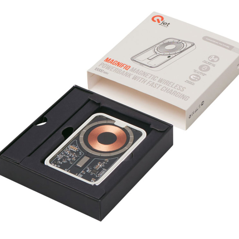 Беспроводной магнитный внешний аккумулятор с QC\PD «MagnifIQ», 10000 мАч, 15 Вт, белый