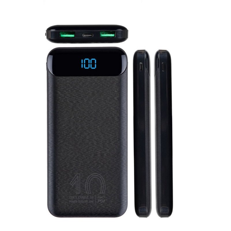 VA2540 (10 000mAh), QC/PD 20W внешний аккумулятор с дисплеем, черный VA2540 (10 000mAh), QC/PD 20W внешний аккумулятор с дисплеем, черный