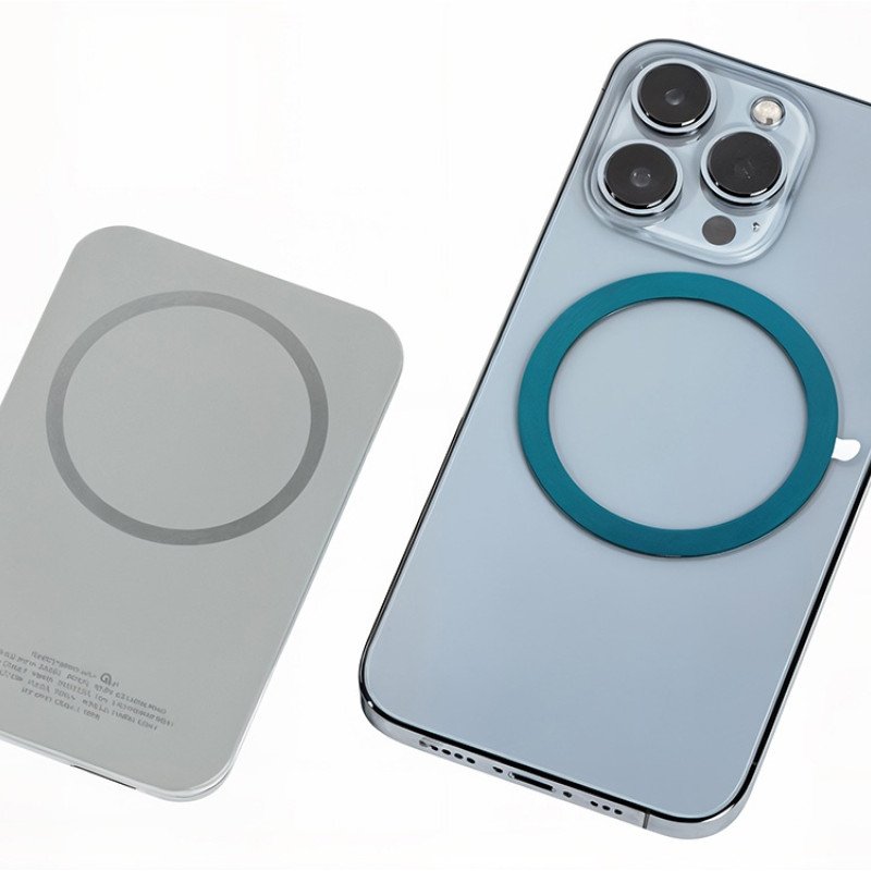 Магнитный беспроводной внешний аккумулятор "MagnetIQ", 5000 mah, 10 W, серый Cool gray 7C