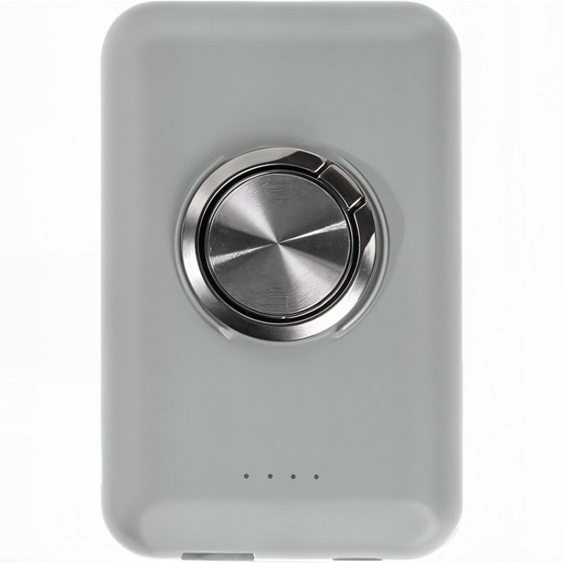 Магнитный беспроводной внешний аккумулятор "MagnetIQ", 5000 mah, 10 W, серый Cool gray 7C