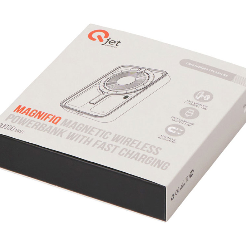 Беспроводной магнитный внешний аккумулятор с QC\PD «MagnifIQ», 10000 мАч, 15 Вт, черный