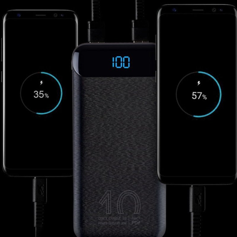 VA2540 (10 000mAh), QC/PD 20W внешний аккумулятор с дисплеем, черный VA2540 (10 000mAh), QC/PD 20W внешний аккумулятор с дисплеем, черный
