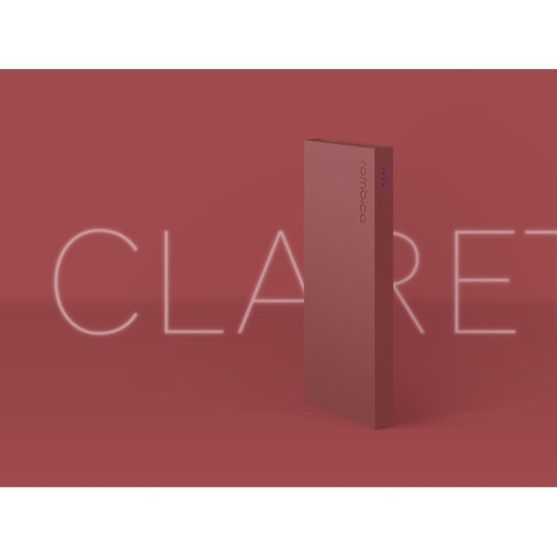 Внешний аккумулятор Rombica NEO ARIA Claret, 10000 мАч, Soft-touch, PD, QCharge, Type-C, бордовый (Р)