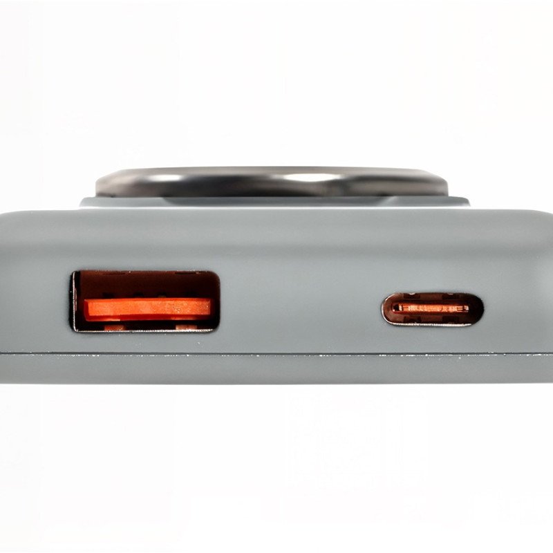 Магнитный беспроводной внешний аккумулятор "MagnetIQ", 5000 mah, 10 W, серый Cool gray 7C