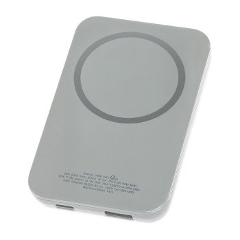 Магнитный беспроводной внешний аккумулятор "MagnetIQ", 5000 mah, 10 W, серый Cool gray 7C