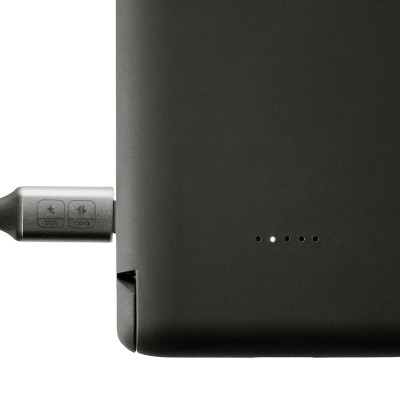 Беспроводной внешний аккумулятор с подсветкой лого и подставкой «Magflash», 10000 мАч, 15 Вт, черный