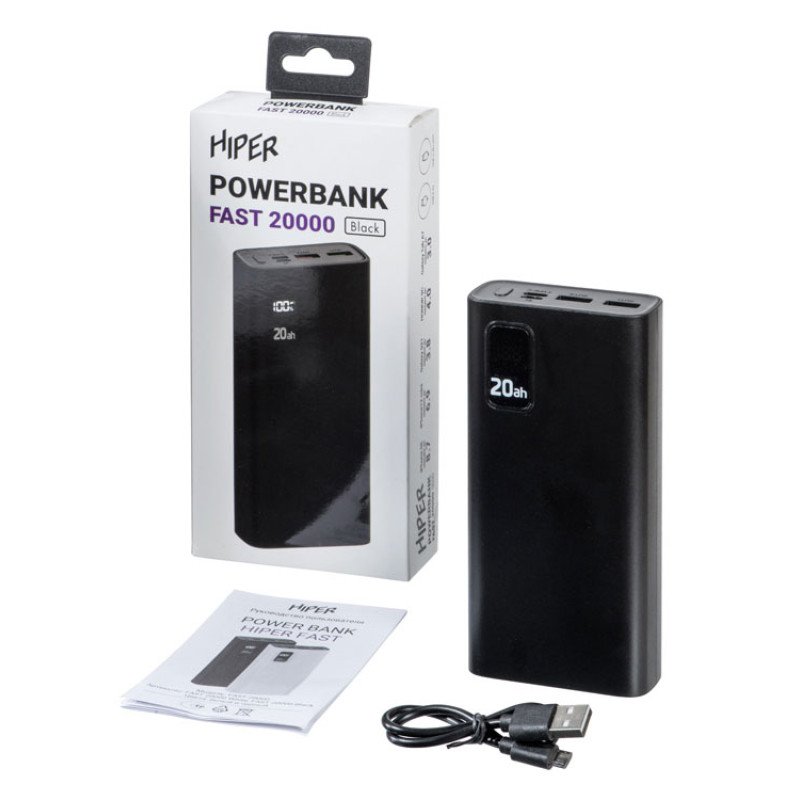 Портативный внешний аккумулятор FAST 20000 Black Портативный внешний аккумулятор FAST 20000 Black