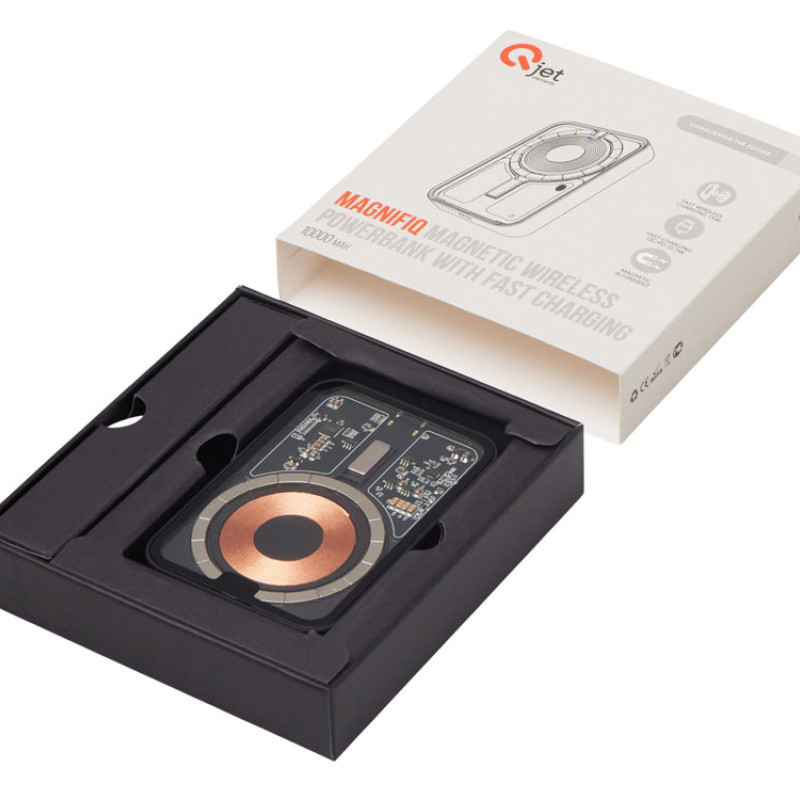 Беспроводной магнитный внешний аккумулятор с QC\PD «MagnifIQ», 10000 мАч, 15 Вт, черный