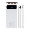 RIVACASE VA2540 (10 000mAh), QC/PD 20W внешний аккумулятор с дисплеем, белый 12/48