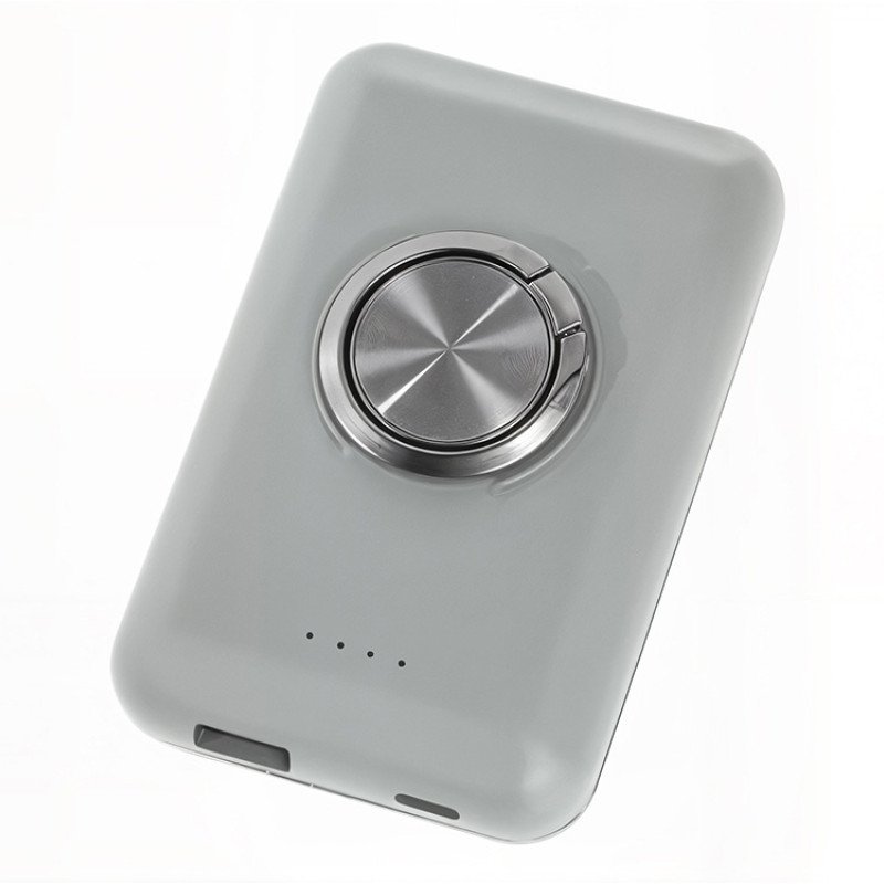 Магнитный беспроводной внешний аккумулятор "MagnetIQ", 5000 mah, 10 W, серый Cool gray 7C