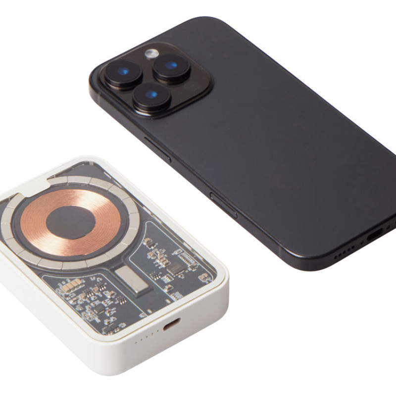 Беспроводной магнитный внешний аккумулятор с QC\PD «MagnifIQ», 10000 мАч, 15 Вт, белый