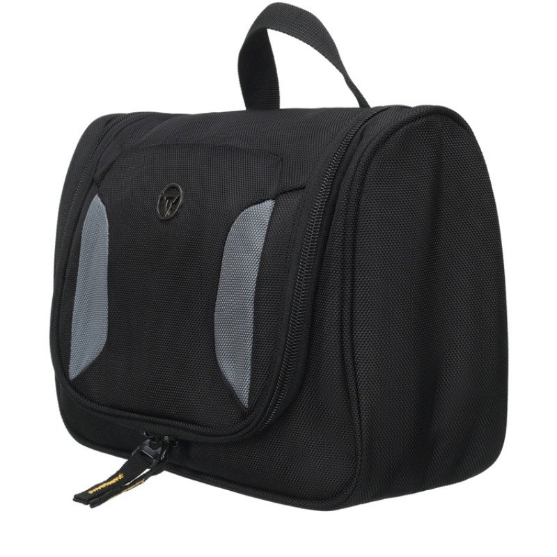 Несессер TORBER, дорожный, чёрный/серый, полиэстер, 27х11х22 см