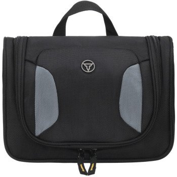 Несессер TORBER, дорожный, чёрный/серый, полиэстер, 27х11х22 см