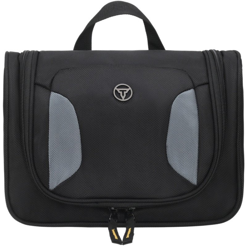 Несессер TORBER, дорожный, чёрный/серый, полиэстер, 27х11х22 см