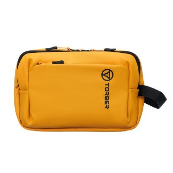 Несессер TORBER РИТМ, желтый, полиэстер 900D с PU покрытием, 27 х 18 х 6 см