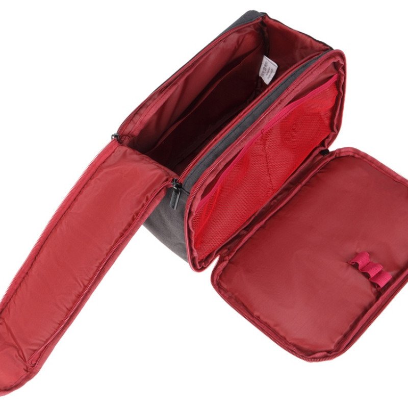 Несессер TORBER, дорожный, чёрный/бордовый, полиэстер 300D, 27 х 17 х 14 см