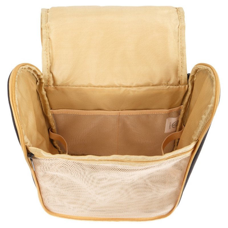 Несессер TORBER, дорожный, чёрный/бежевый, полиэстер 300D, 27 х 22 х 11 см