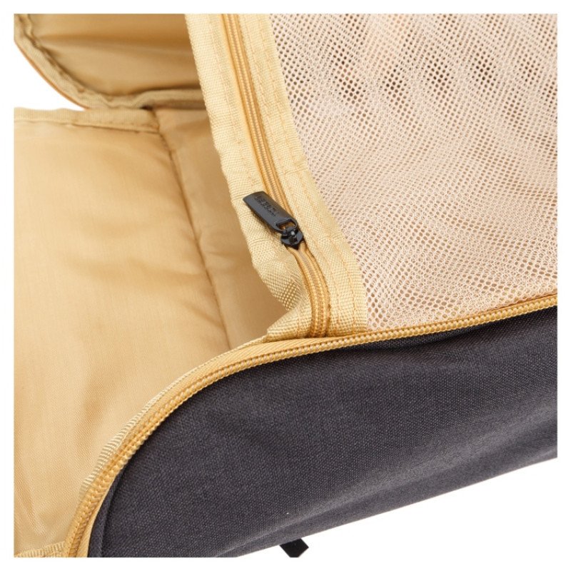 Несессер TORBER, дорожный, чёрный/бежевый, полиэстер 300D, 27 х 22 х 11 см