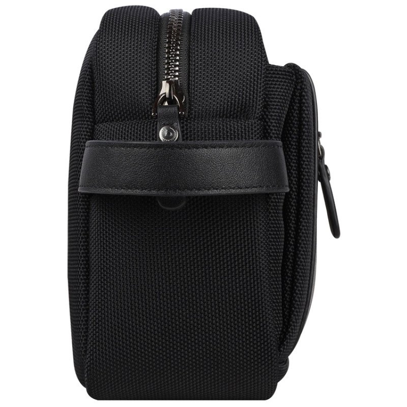 Несессер мужской BUGATTI НЕРО | NERO, чёрный, нейлон 1680D/кожа, 24х7,5х16 см