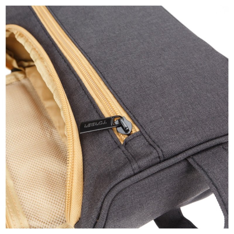 Несессер TORBER, дорожный, чёрный/бежевый, полиэстер 300D, 24 х 16 х 9 см