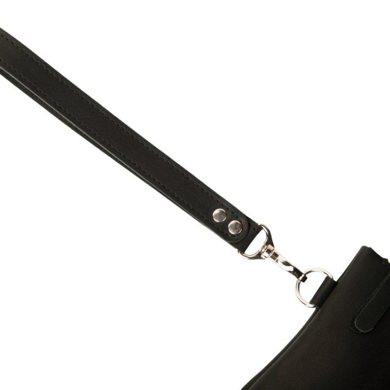 Барсетка кожаная, черный