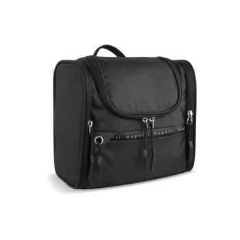 Несессер BUGATTI БЛАНК ОБЛЕГЧЕННАЯ | BLANC DELIGHT, чёрный, нейлон RPET600D/тарпаулин/полиэстер, 24,5х12х22,5 см, 5 л