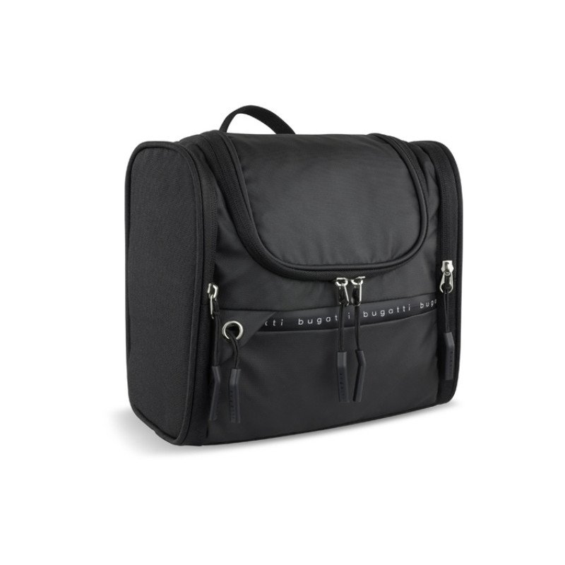 Несессер BUGATTI БЛАНК ОБЛЕГЧЕННАЯ | BLANC DELIGHT, чёрный, нейлон RPET600D/тарпаулин/полиэстер, 24,5х12х22,5 см, 5 л