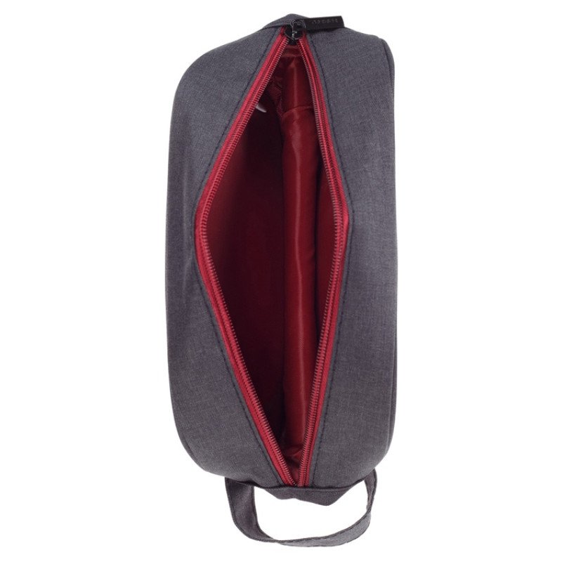 Несессер TORBER, дорожный, чёрный/бордовый, полиэстер 300D, 23 х 12 х 10 см