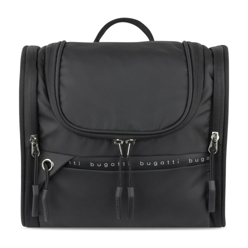 Несессер BUGATTI БЛАНК ОБЛЕГЧЕННАЯ | BLANC DELIGHT, чёрный, нейлон RPET600D/тарпаулин/полиэстер, 24,5х12х22,5 см, 5 л